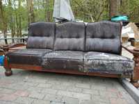 Oddam za darmo sofę drewnianą do renowacji trzyosobowa niemiec drewno