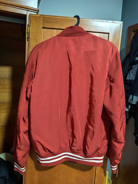 Casaco Bershka Vermelho Estilo College – S