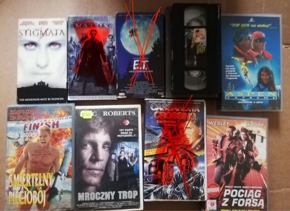 Sprzedam filmy vhs