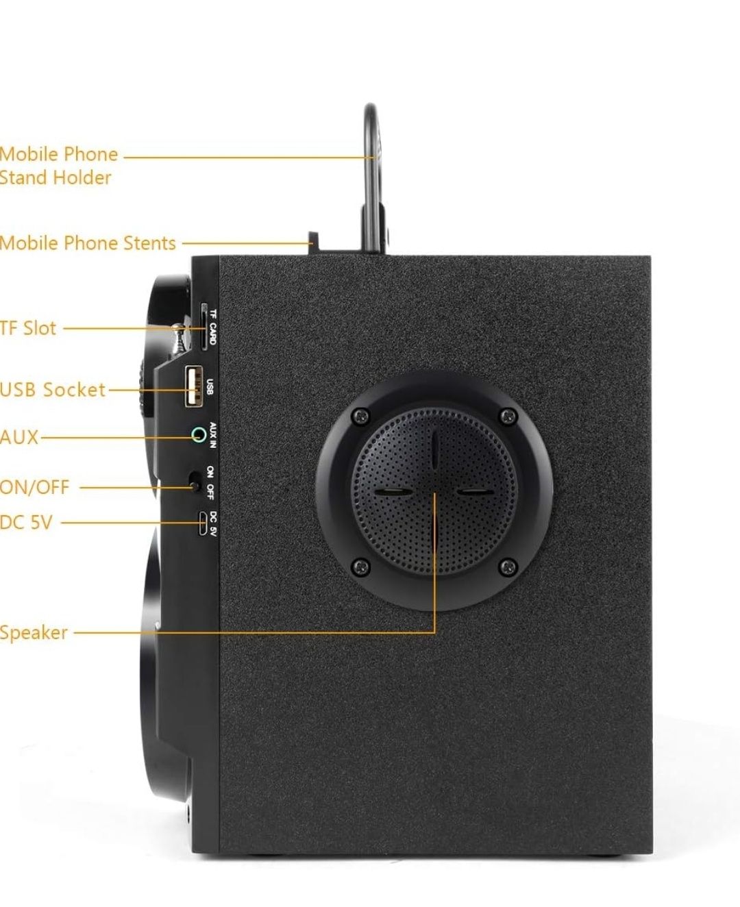 Bluetooth колонка портативна бездротова 11 Вт із сабвуфером, 2 гучномо