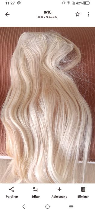 Cabelo humano cabeça completa 55 cm usei 1 vez ótimo estado  bom preço
