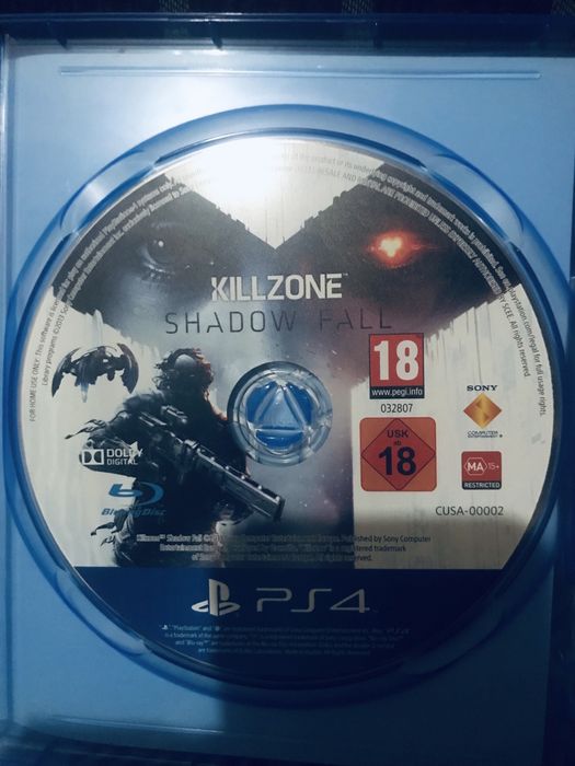 Продам диск с игрой Killzone Shadow Fall для ps4
