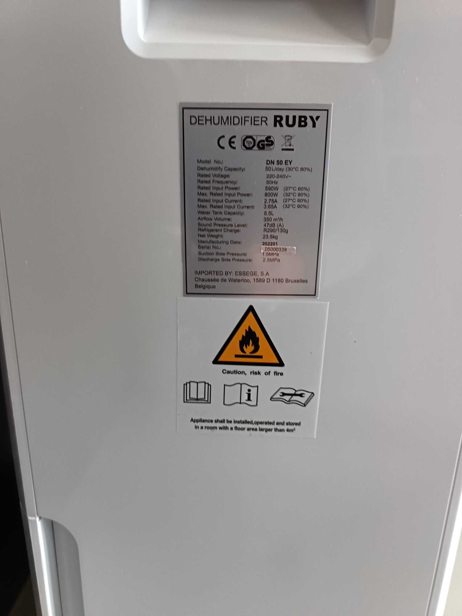 Desumidificador 50L Ruby