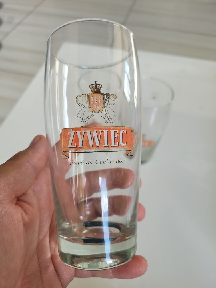 Zestaw 3 szklanek Żywiec do piwa 0.3l z nadrukiem