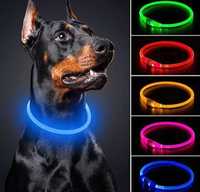 Coleira para cão luminosa luz led