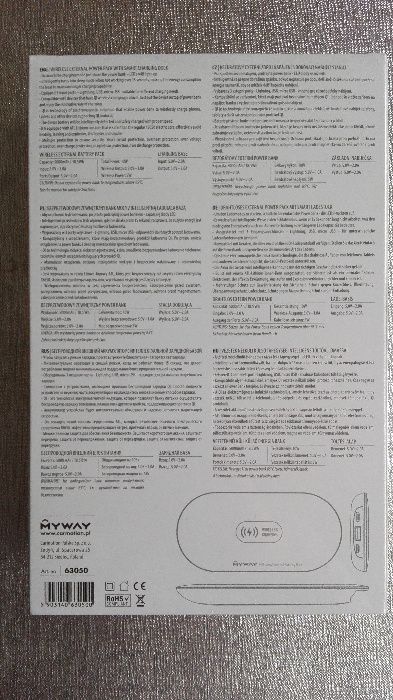 Nowy Power Bank MYWAY 5000 mAh bezprzewodowe ładowanie, stacja d