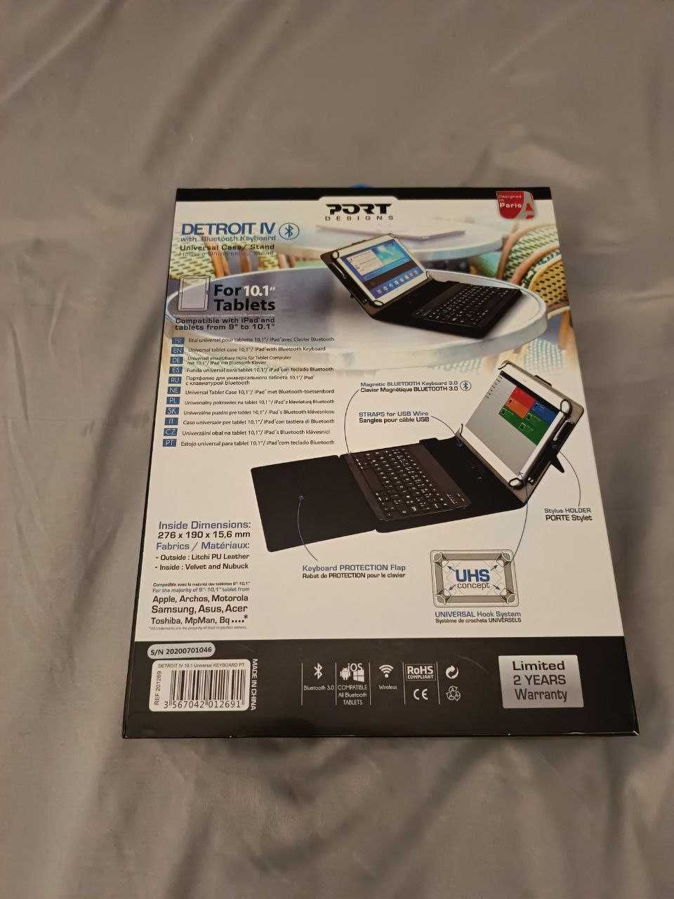 capa do tablet 9-10.1'' com teclado, novo
