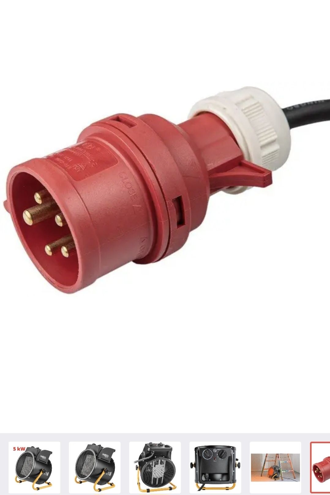 Теплова гармата електрична Neo Tools 5кВт 80м кв 588м куб/год 380В