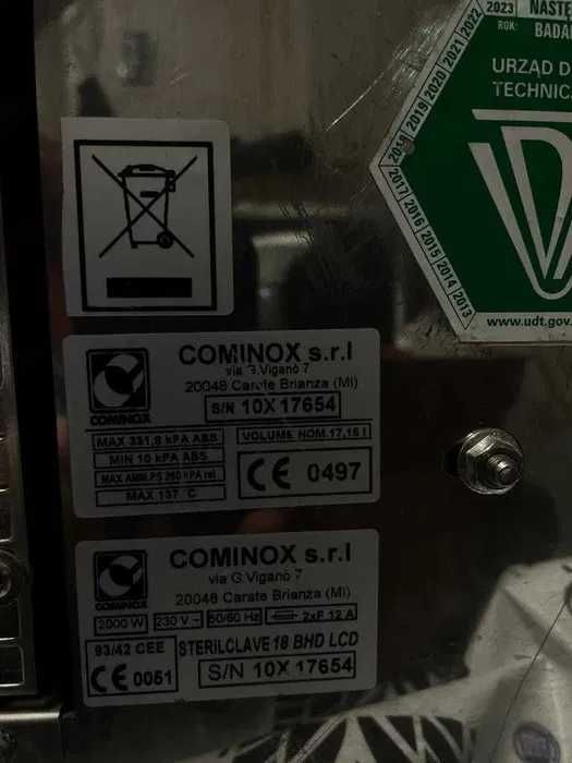 Autoklaw marki Cominox model SterilClave 18 BHD
