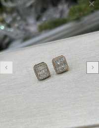 Kolczyki z diamentami bagiety Infinity 1.05 CT VVS