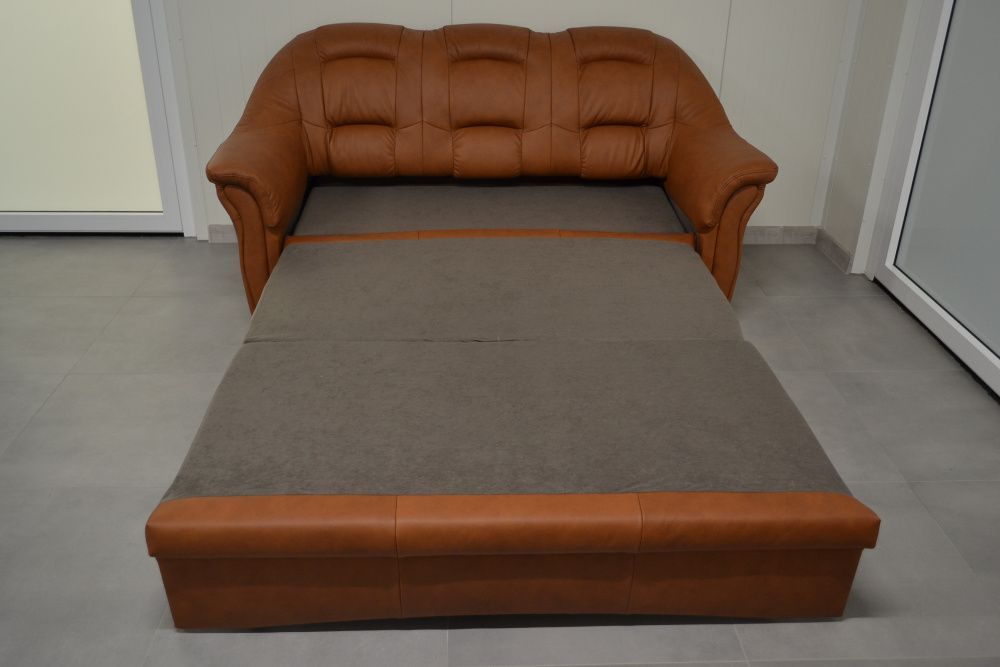 Sofa kanapa rozkładana Haddon prawdziwa naturalna skóra producent