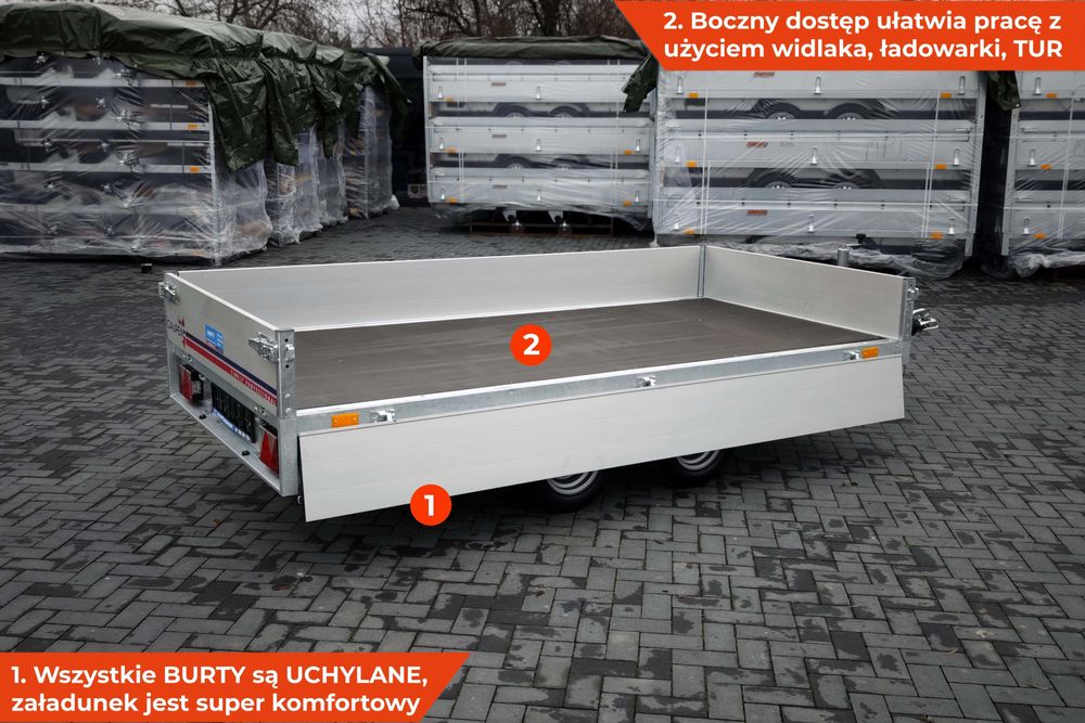 Przyczepka pod koparkę pod quada laweta GAUPEN 306 x 149 x 39 SPAWANA