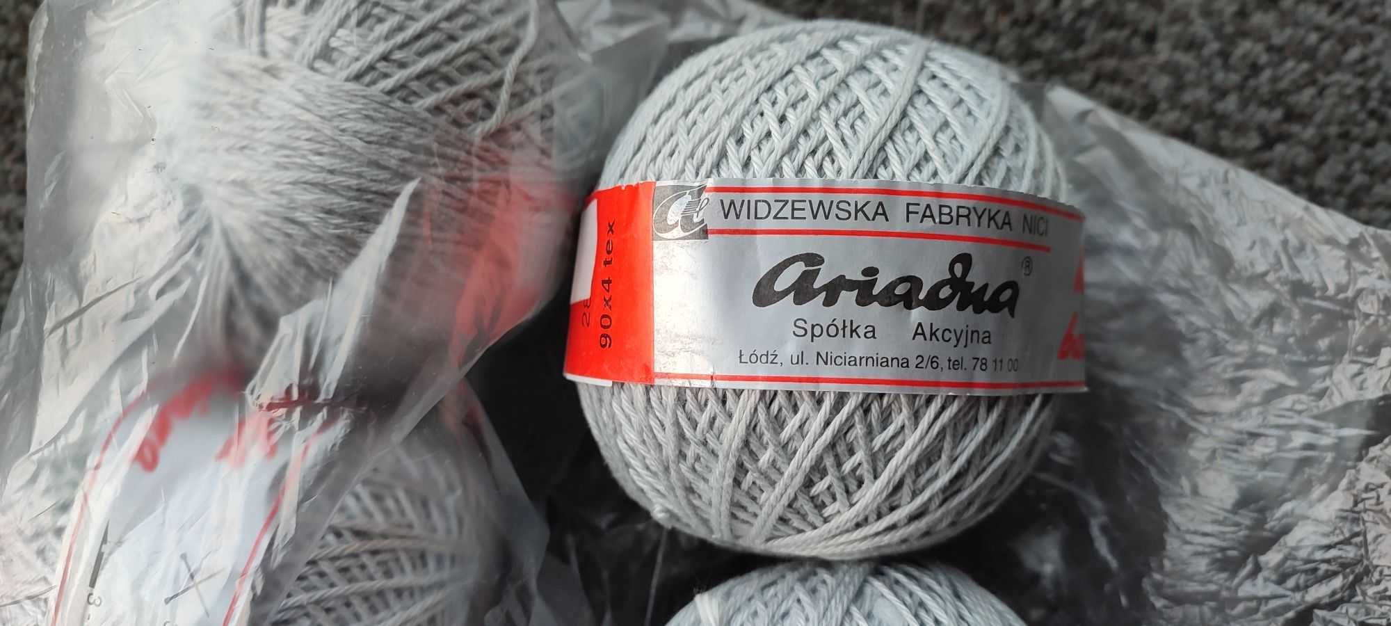 Włóczka Bawełniana * Szara / srebrna * 400 gram