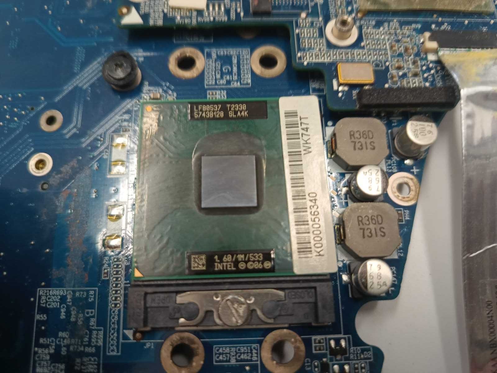 Płyta glówna+Procesor Intel 1.60/1M/533 do Toshiba Satellite A200-1S9.