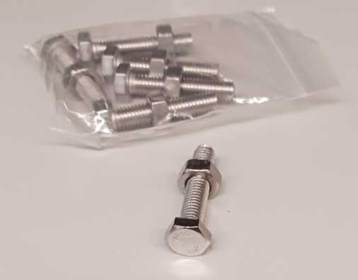 Parafusos M6 com porca