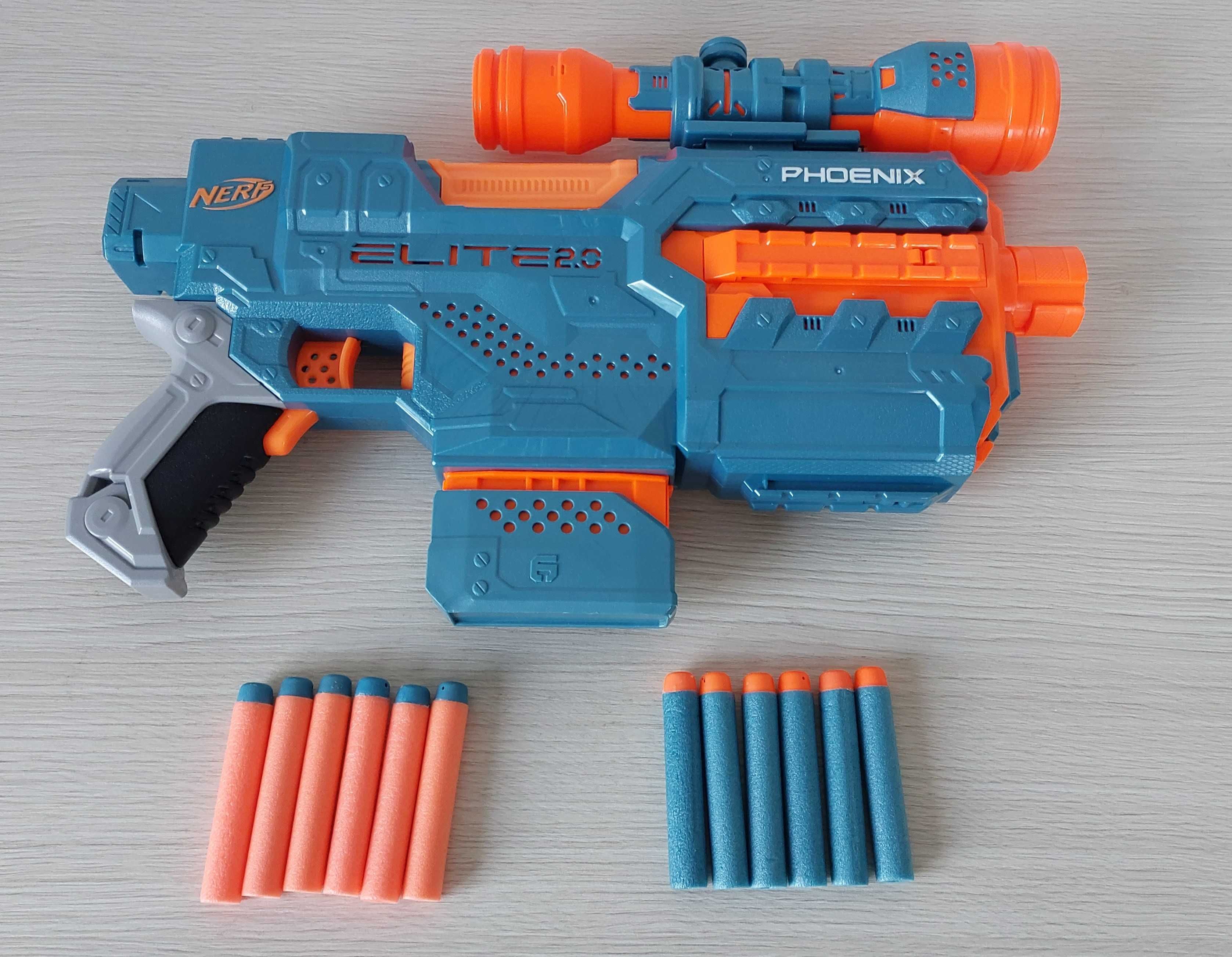 Pistolet NERF Elite 2.0 PHOENIX CS-6 automat + celownik