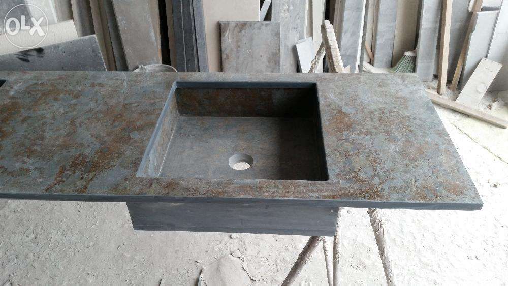 Tampo em pedra de xisto Multicolor