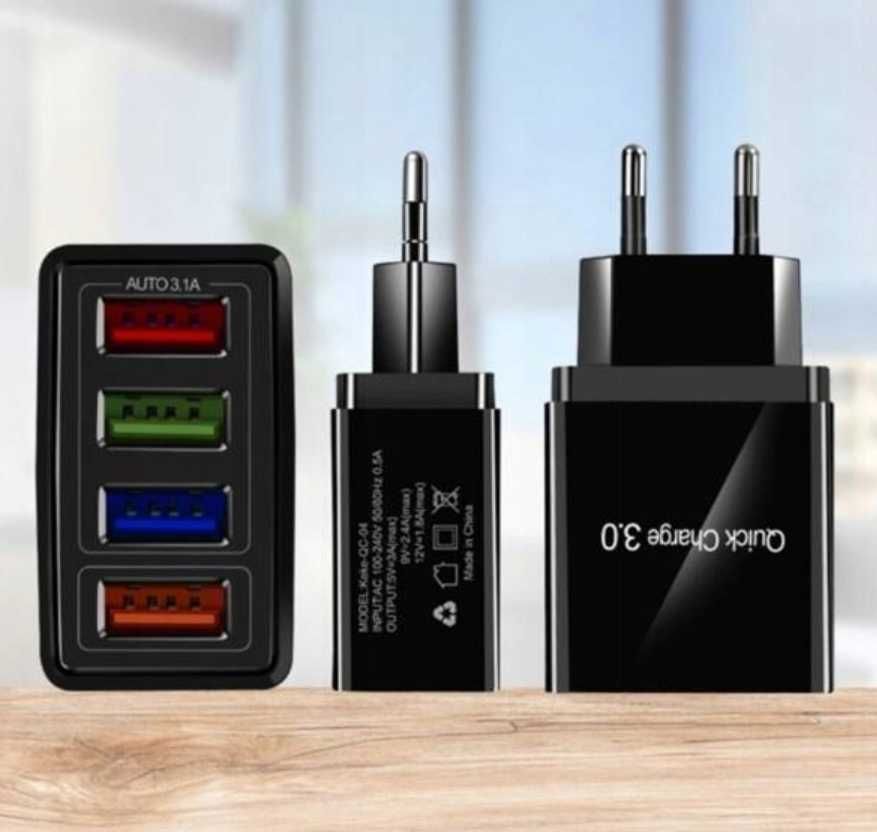 SZYBKA ŁADOWARKA sieciowa do telefonu 3xUSB QUICK CHARGE 3.0 uniwersal