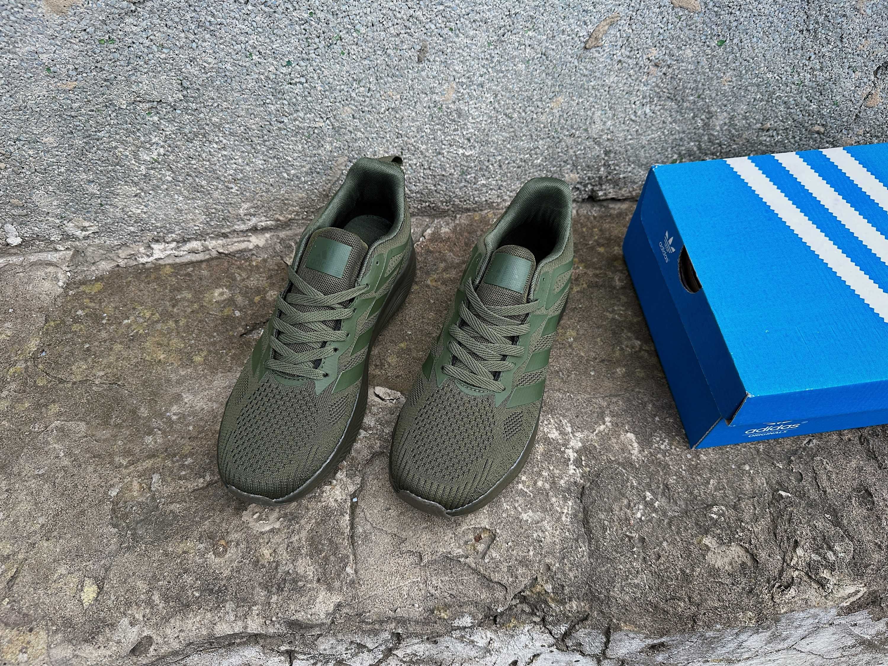 Мужские кроссовки Adidas (2 цвета) Хаки размер 41-46 весна легкие
