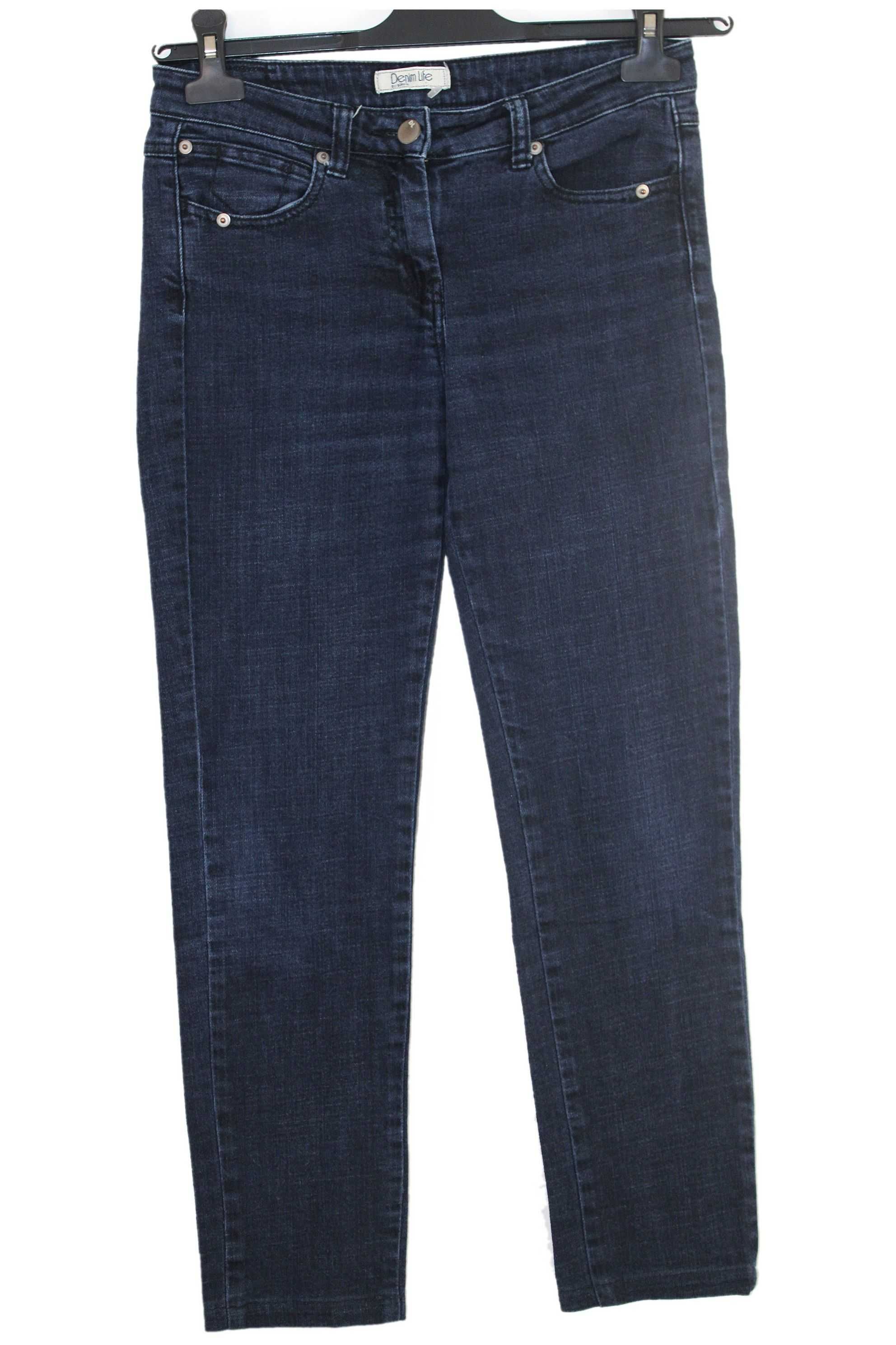x4 PIMKIE Stylowe Granatowe Damskie Spodnie Jeans Skinny XS/S 34/36