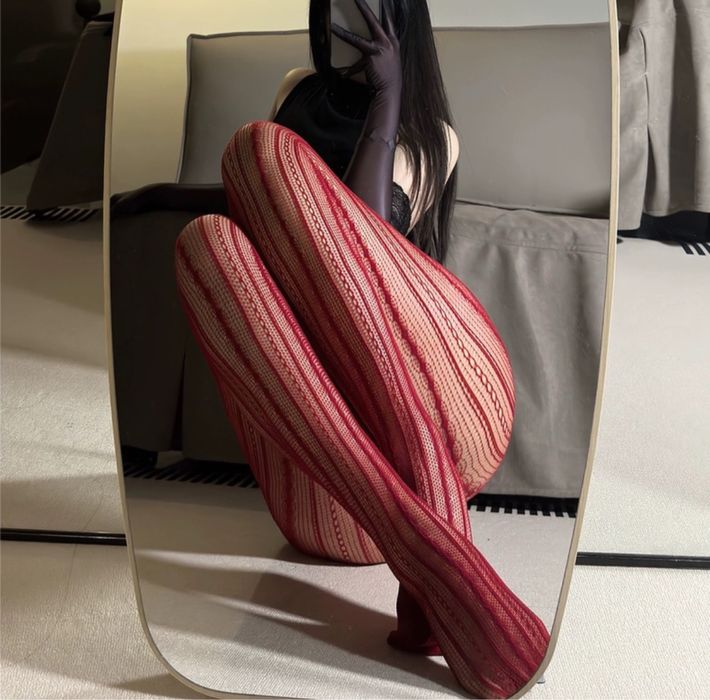 Колготи ажурні у смужку червоні колготи кружевні колготи бургунді сетк