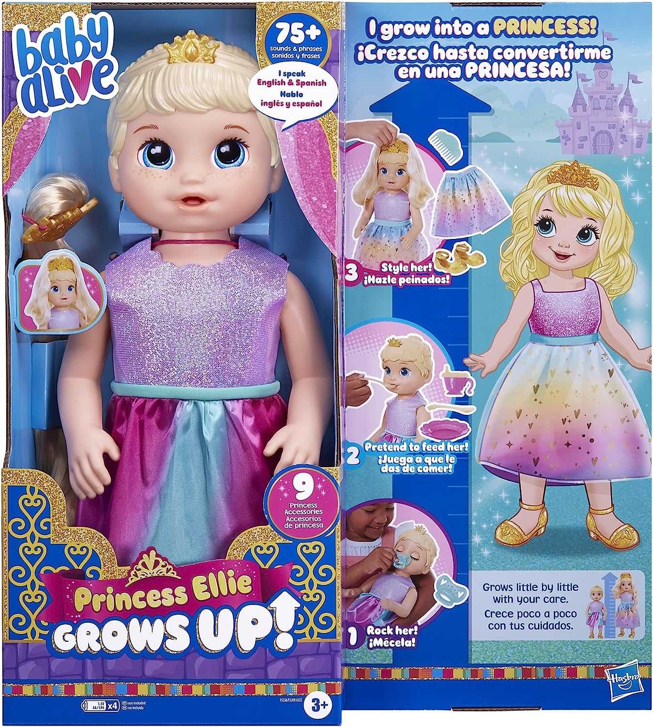 Растущая кукла принцесса Элли Baby Alive Princess Ellie Grows Up F5236