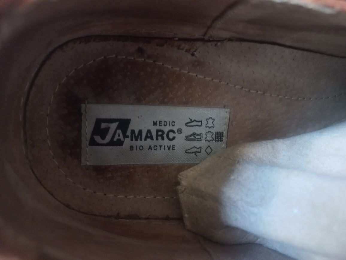 Мужские кожаные польские кожаные мокасины на широкую ногу Ja - MAKC 47