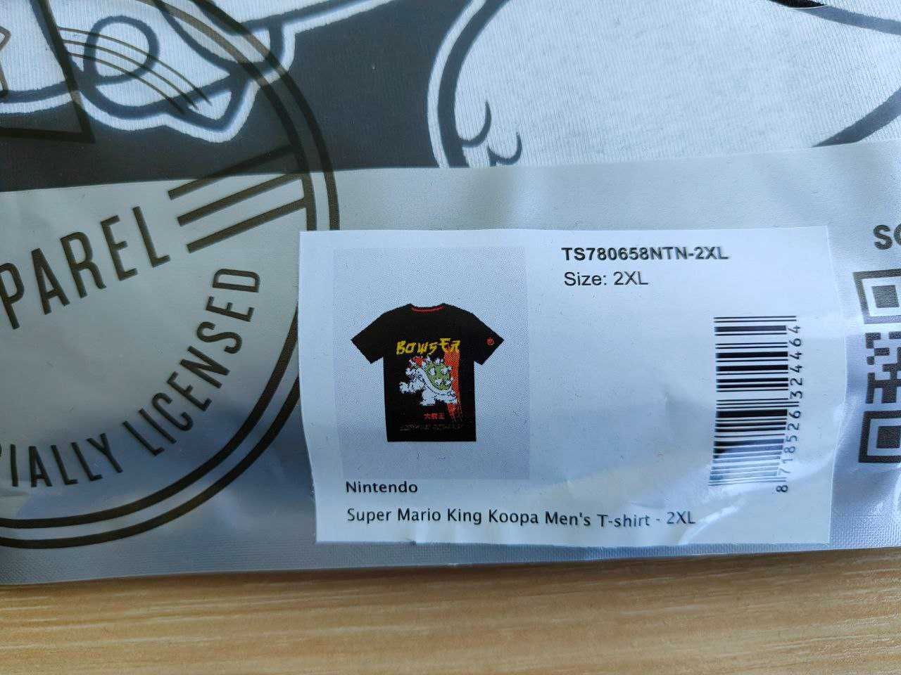 Чоловіча мужская футболка Nintendo Super Mario King Koopa Difuzed XXL