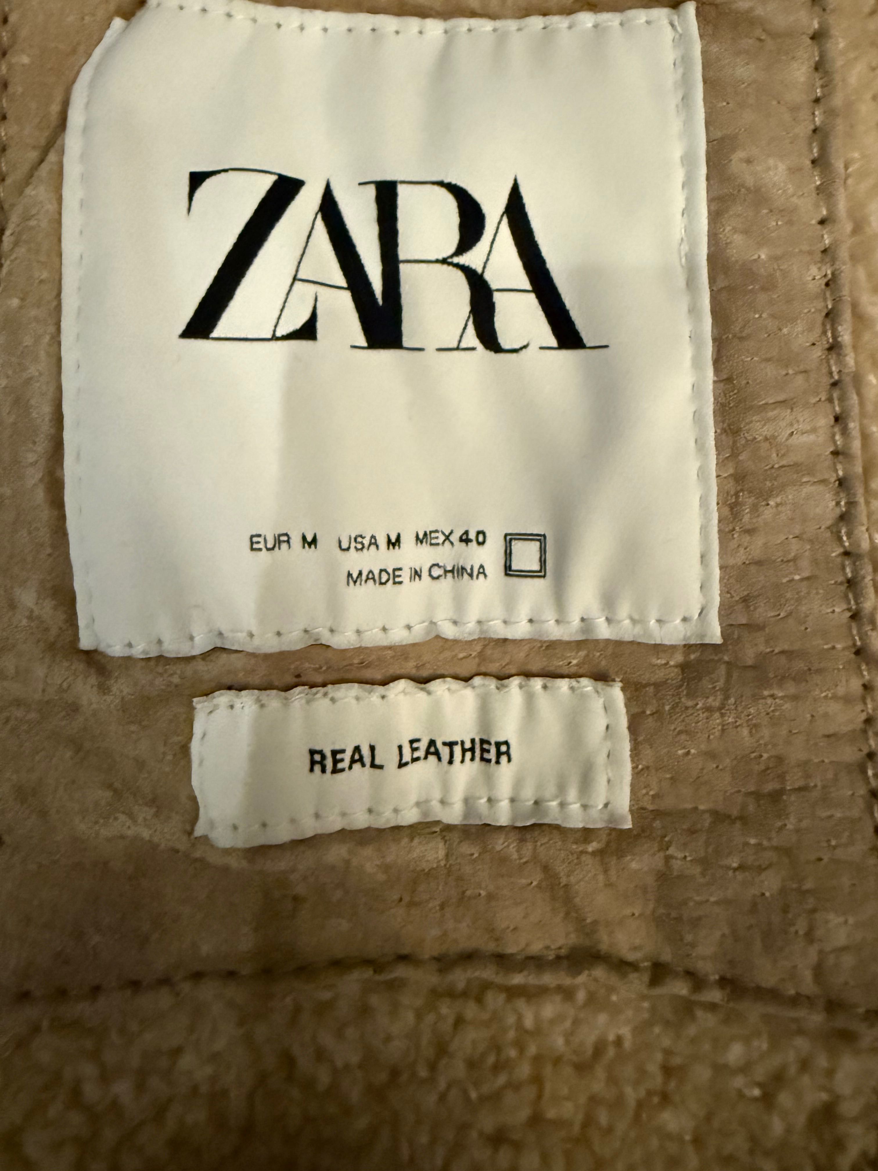 Kurtka Zara skóra zamszowa rozmiar M