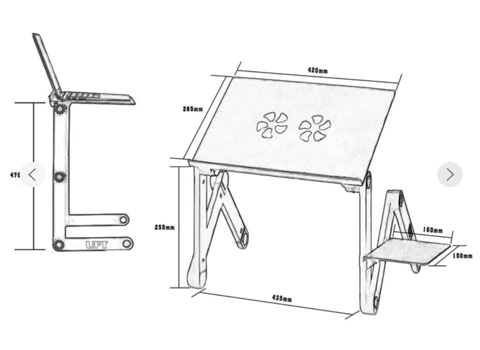 Столик для ноутбука UFT Sprinter T6 з активним охолодженням