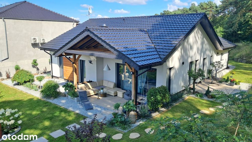 Piekny, parterowy Dom z 2023r, na dużej działce z własnym lasem.