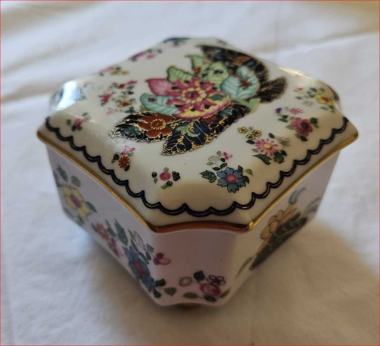 Conjunto de duas caixas em porcelana Porart