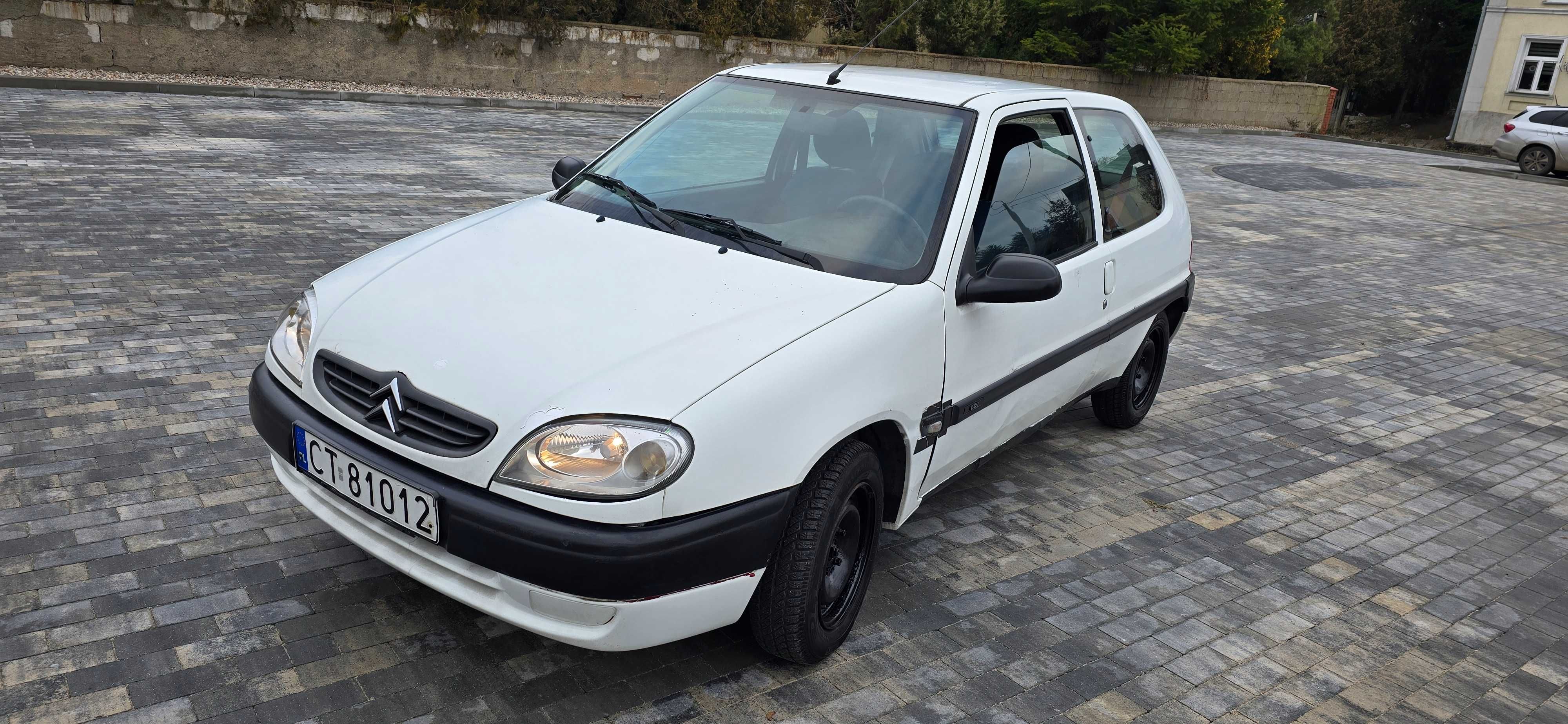 Citreon Saxo 1.1 benzyna 2002r wspomaganie ważne opłaty