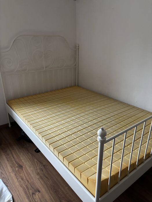 Łóżko białe 2 osobowe