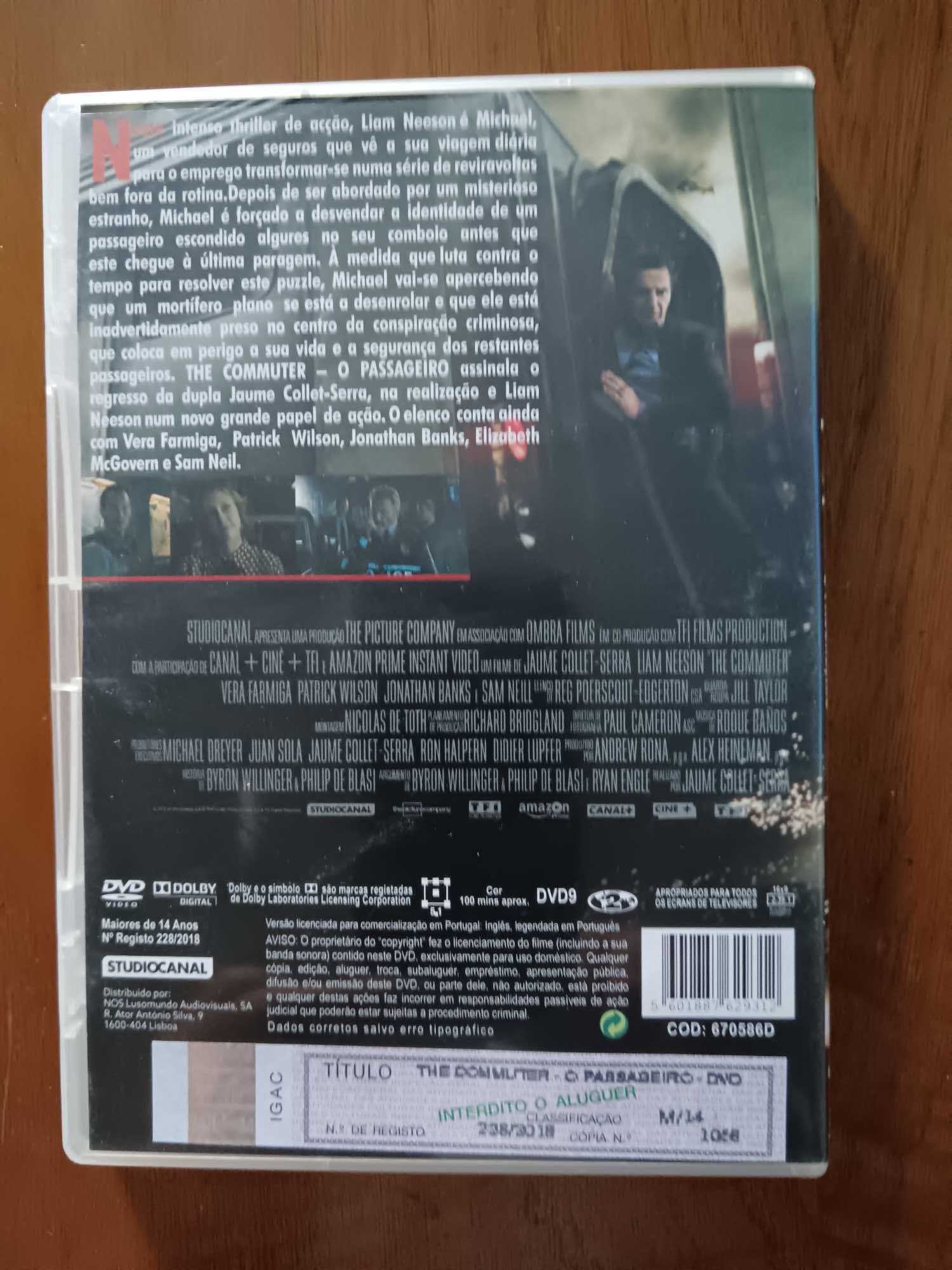 filme dvd original - the commuter - o passageiro