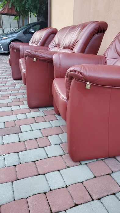 Комплект 3, 2 ,1 з натуральної шкіри з Нідерландів