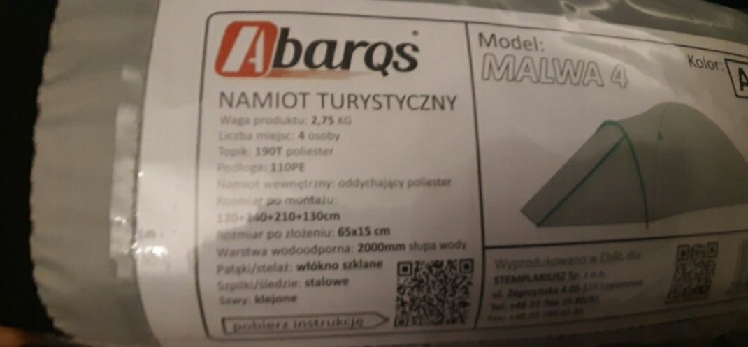 Namiot Turystyczny Kempingowy na Biwak D