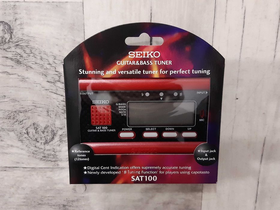 Tuner Gitarowy SEIKO-precyzyjny stroik do gitary,basu-lub dodam Gratis