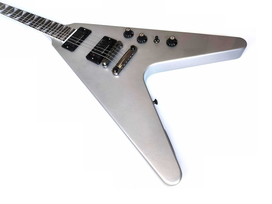 Новий Gibson Dave Mustaine Flying V EXP '2023 Silver Metallic - Demo