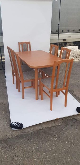 Nowe: Stół z 6 krzesłami, OLCHA+CAPPUCCINO, dostawa cała Polska