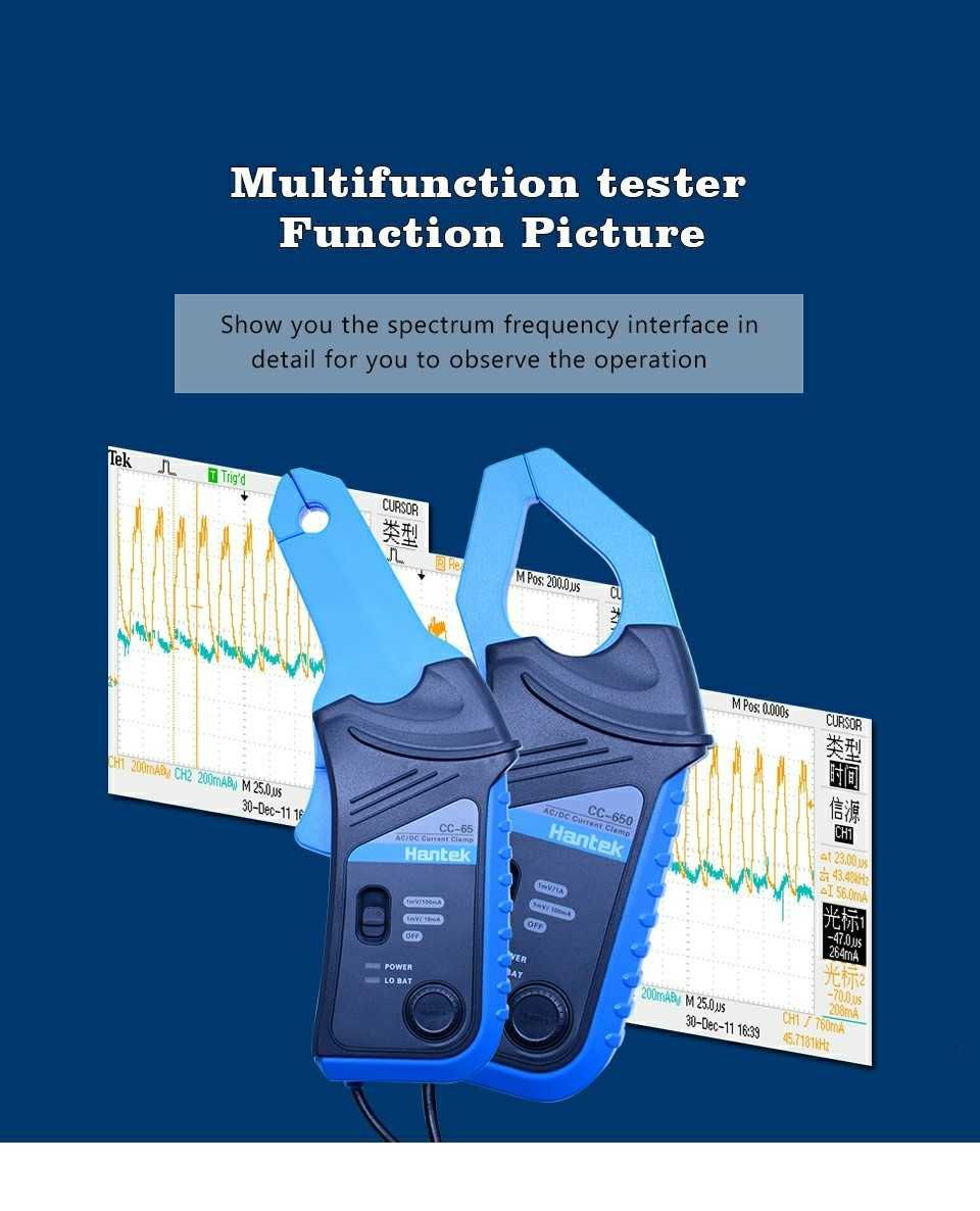 Осциллографические токовые клещи Hantek CC-65 и CC-650 на 65/650А