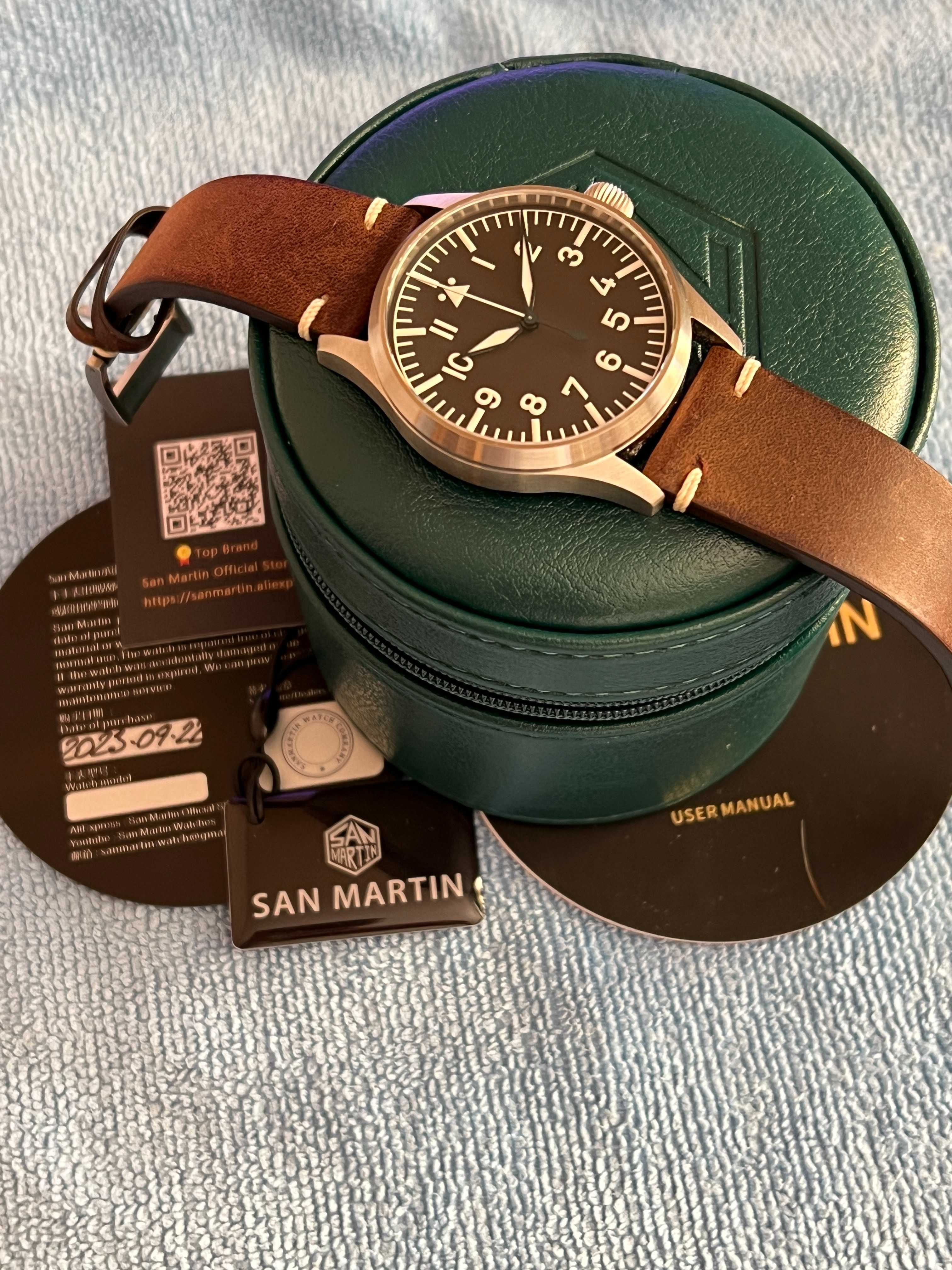 Часы Пилота San Martin полный комплект.