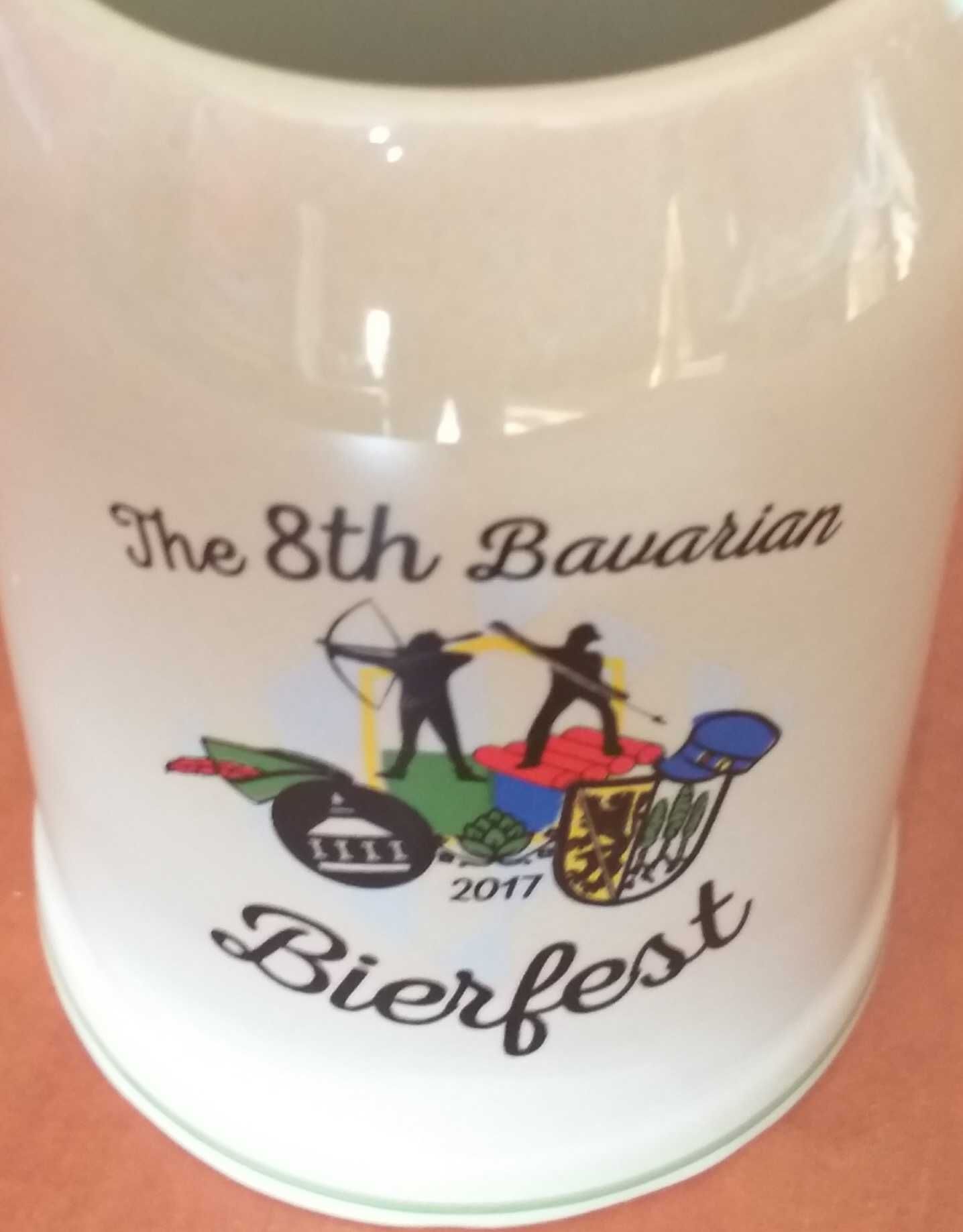 Немецкая пивная кружка кухоль The 8th Bavariań bierfest 2017 0.5л.