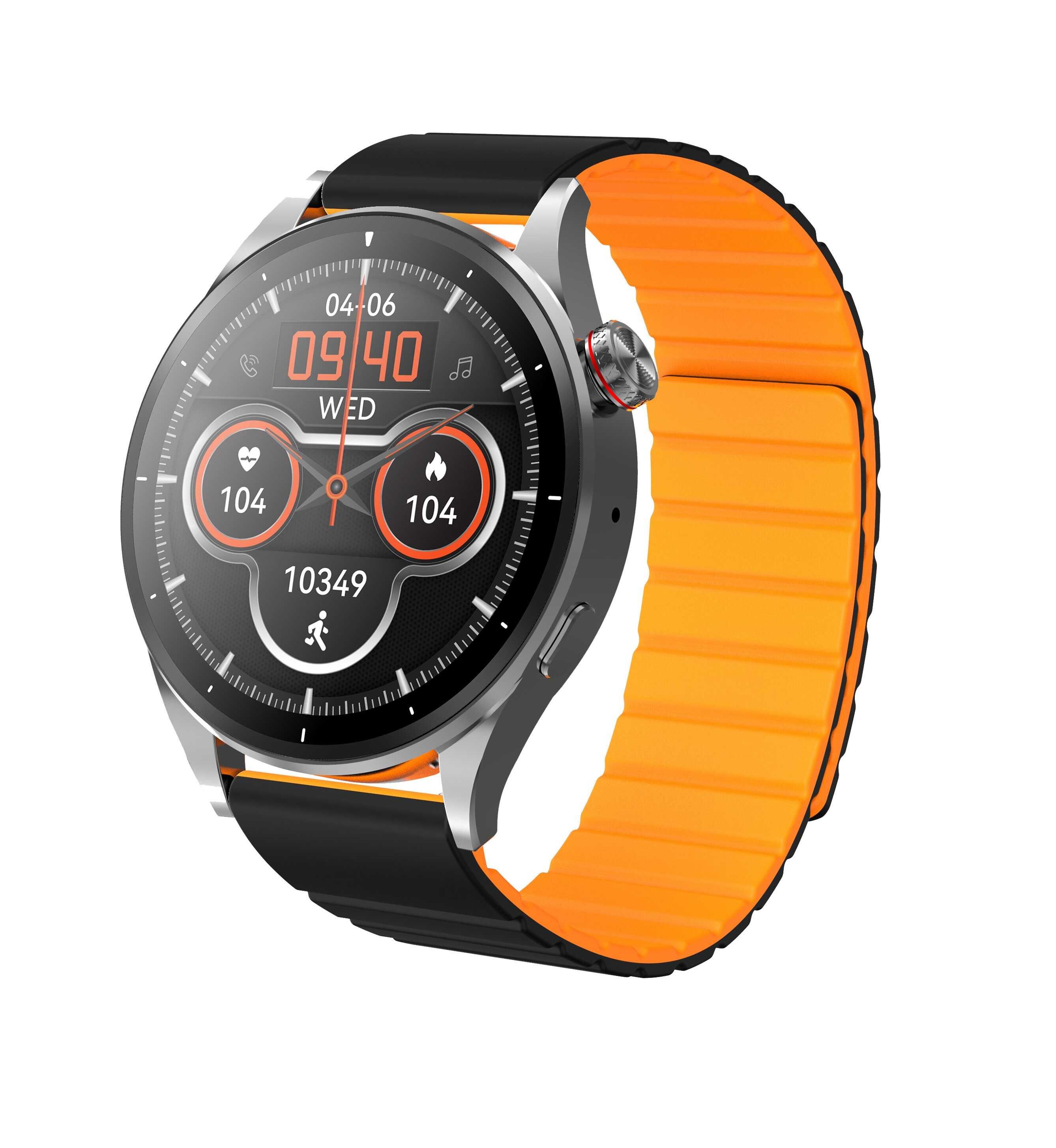 NOWY! Smartwatch MAXCOM FW66 Iron R Grafitowy 54mm z dwoma paskami
