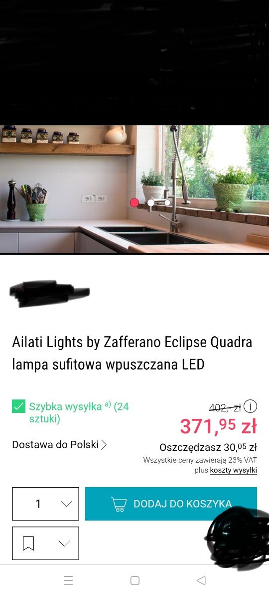 Oprawa do sufitów podwieszanych Eclipse quadra