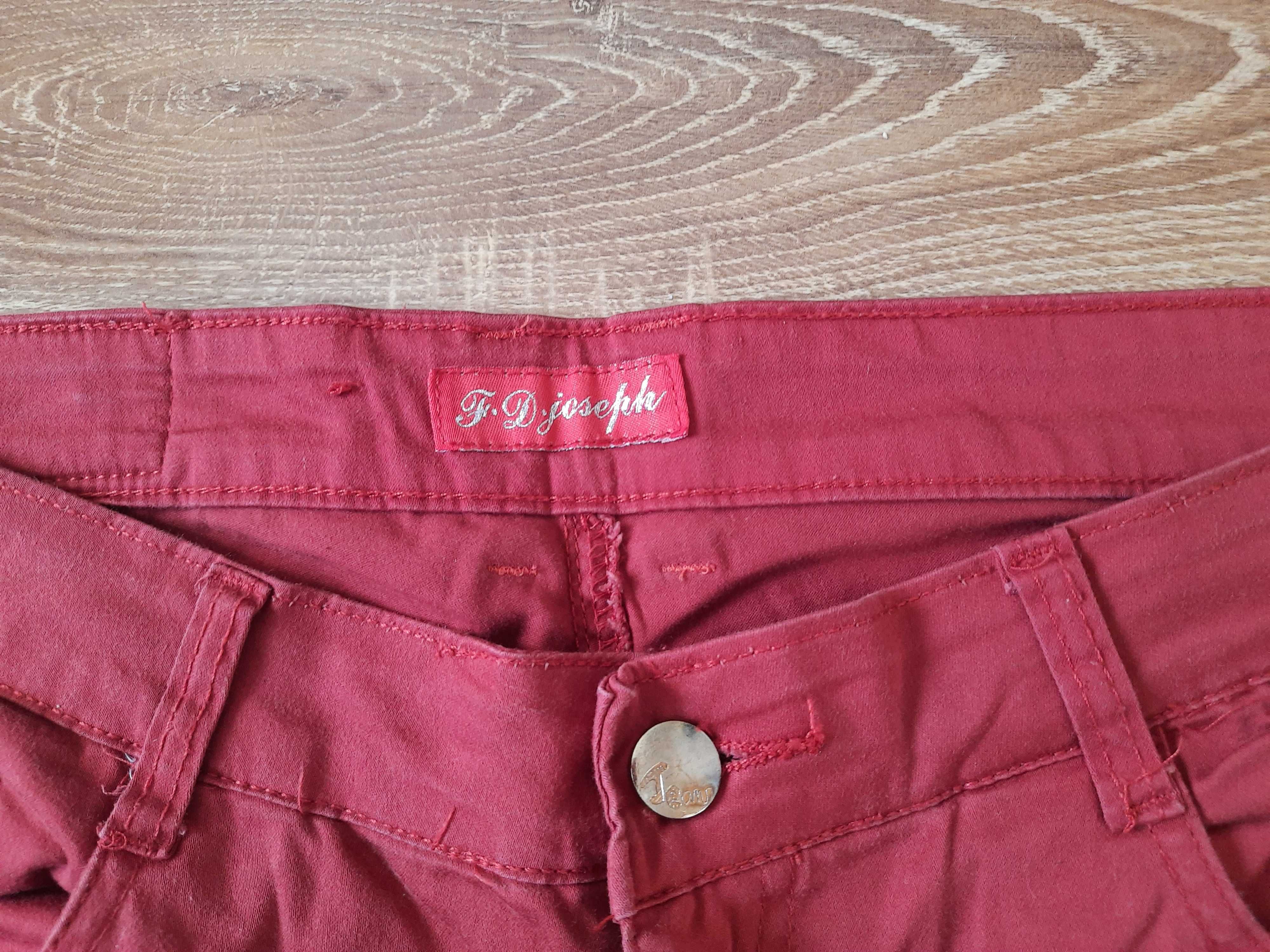 Damskie czerwone spodnie rozmiar 48