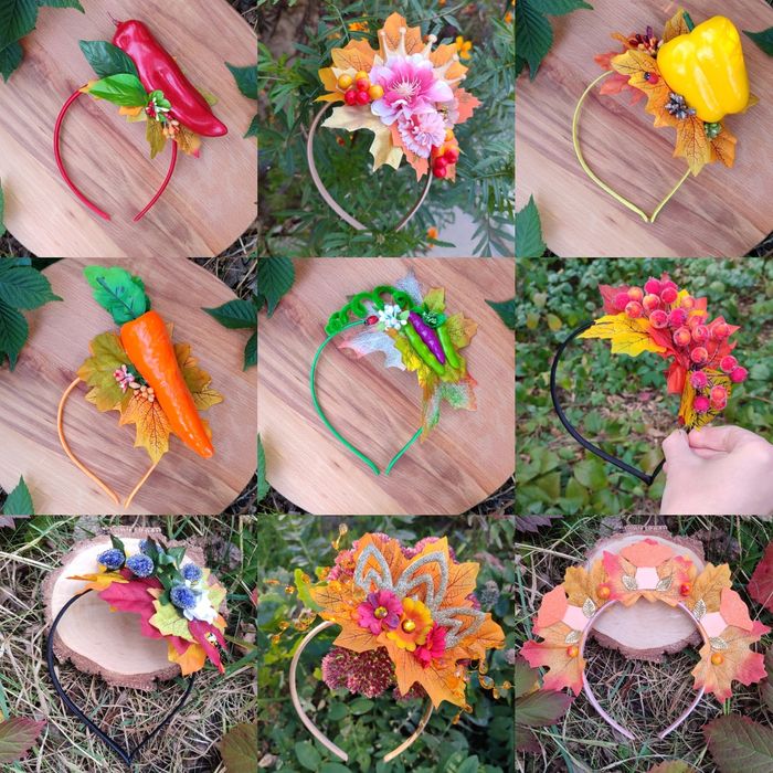 Осінній обруч, обруч яблуко, обруч з овочами, обруч морква