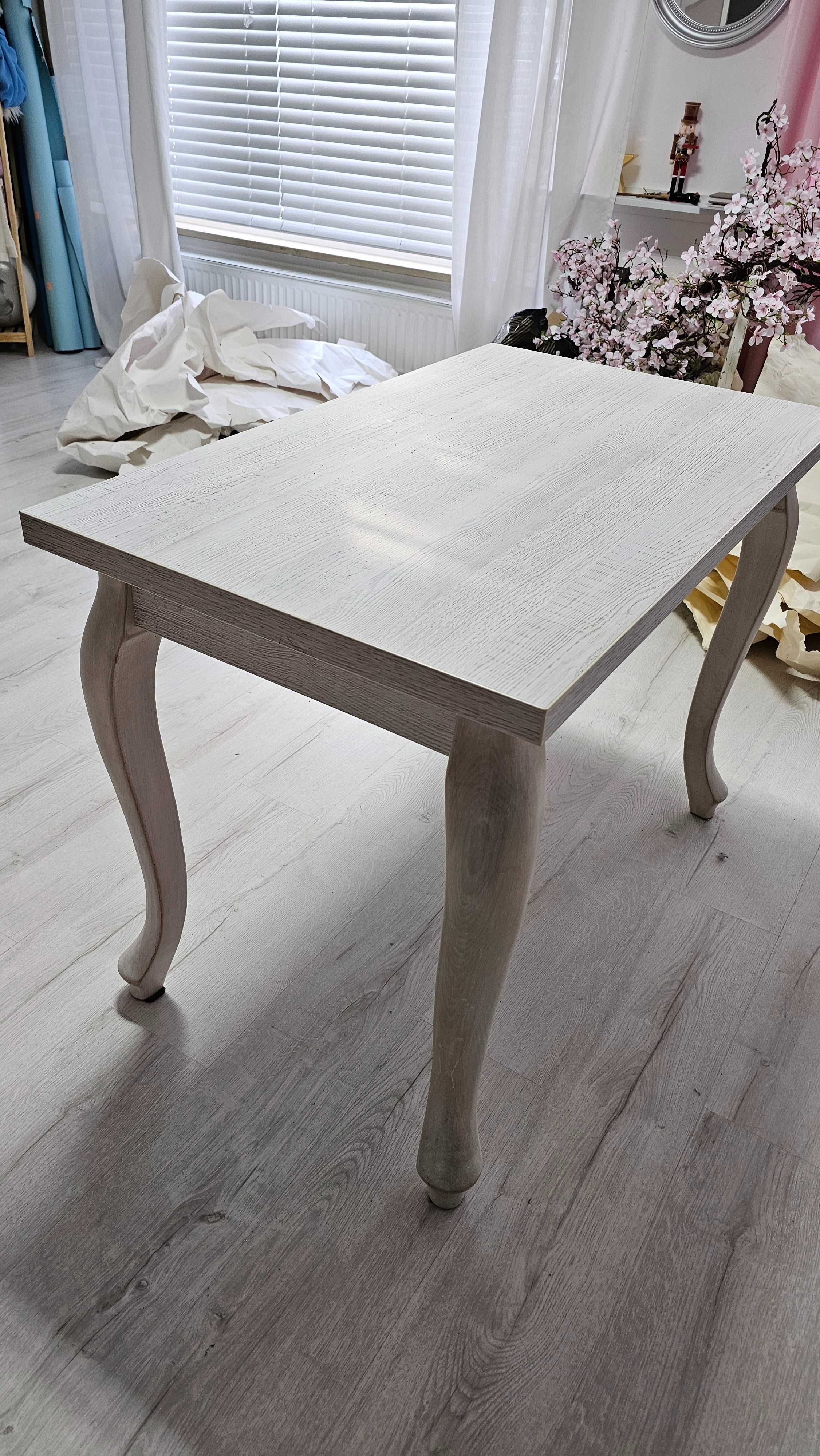 Stolik biurko bialy shabby chick przecierane