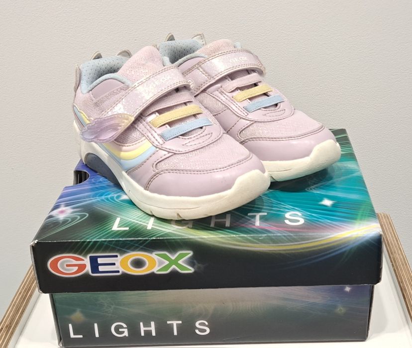 Świecące buty adidasy sneakersy Geox  Fadinlight 29 fiolet  jednorożec