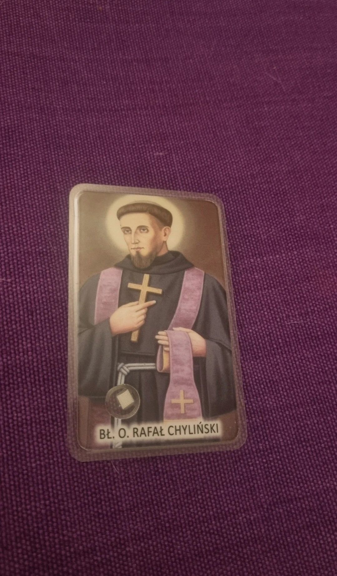Obrazek relikwia Bł .l .Rafał Chyliński.